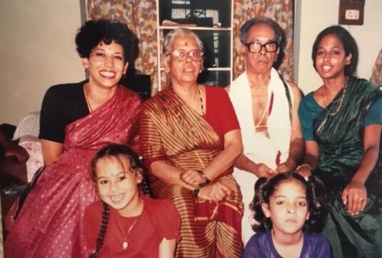 Kamala with family