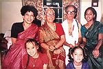 A family photo of Kamala with her Indian family